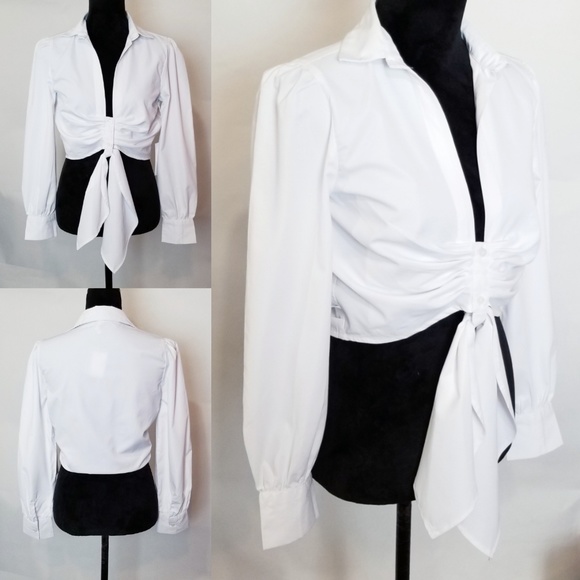 Tie Front Crop Top - Picture 5 of 6